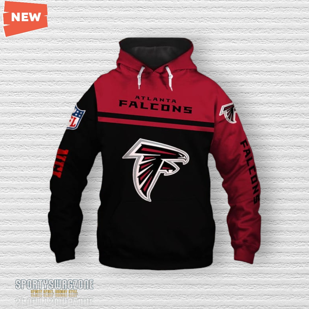 Atlanta Falcons Fan Apparel: Skull Zip Hoodie and Shirt for Sale