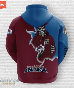 Colorado Avalanche Hoodies Death Skull Design Gift For Fans, Avalanche Gifts for Fans