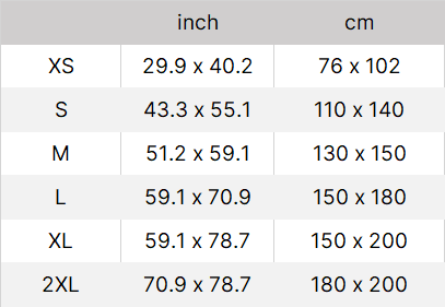 blanket-size-chart